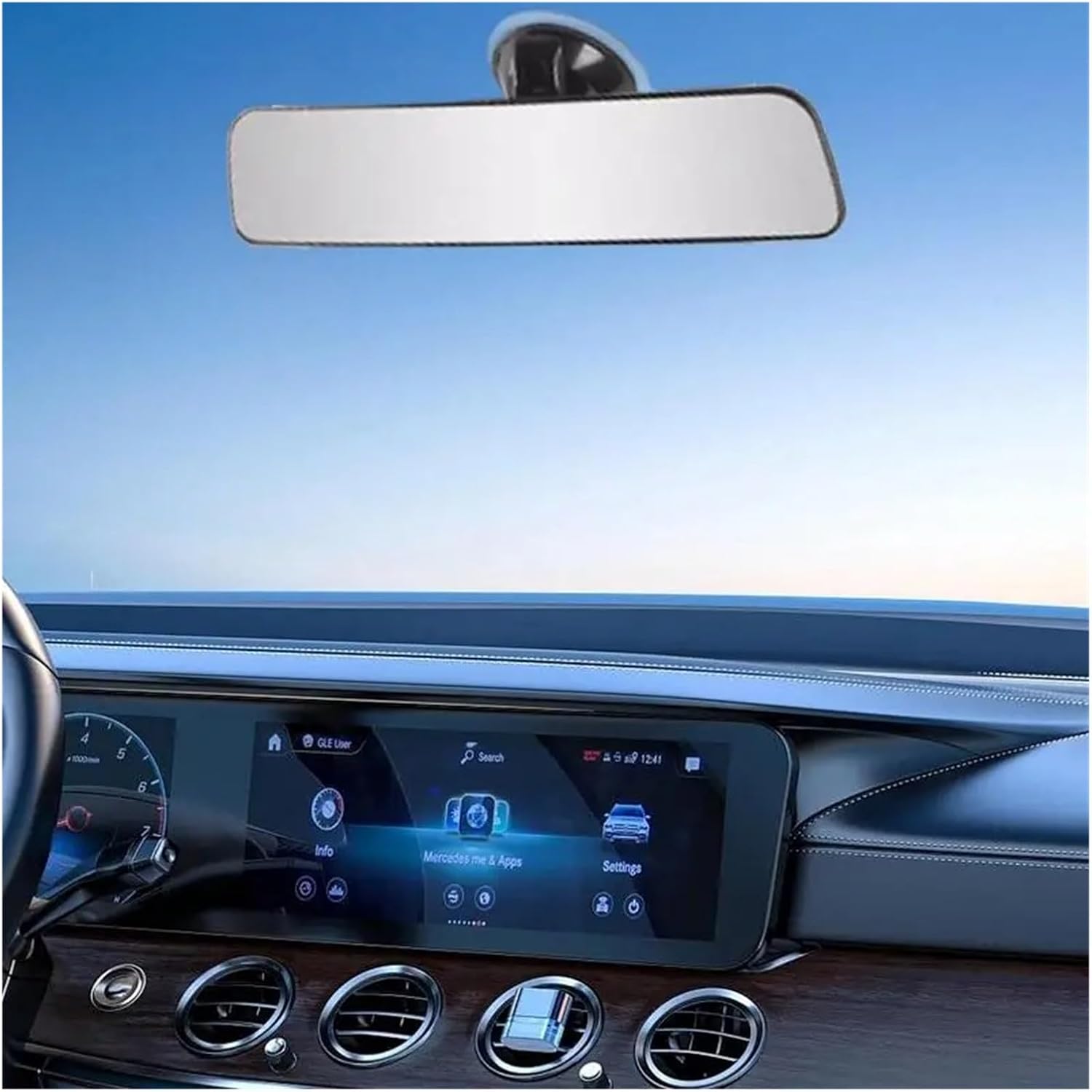 Interior Rear View Mirror Car Rear View Mirror 360 Panoramic Adjustable Vehicle Rearview Parts With Suction Cup Decor