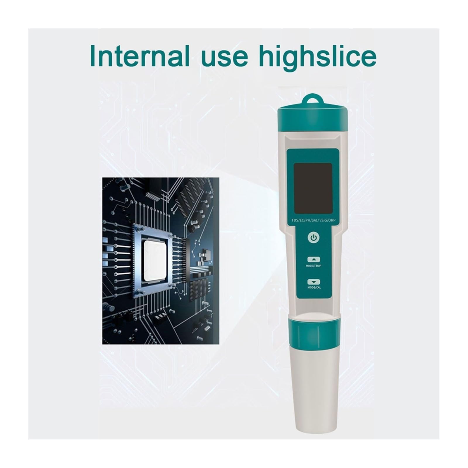 Kit per l'analisi dell'Acqua, Rilevatore di qualità Acqua 7 in 1 PH/TDS/EC/Salinità/ORP/SG/Temperatura Monitor misurazione Test Digitale ad Alta precisione(with Backlight)