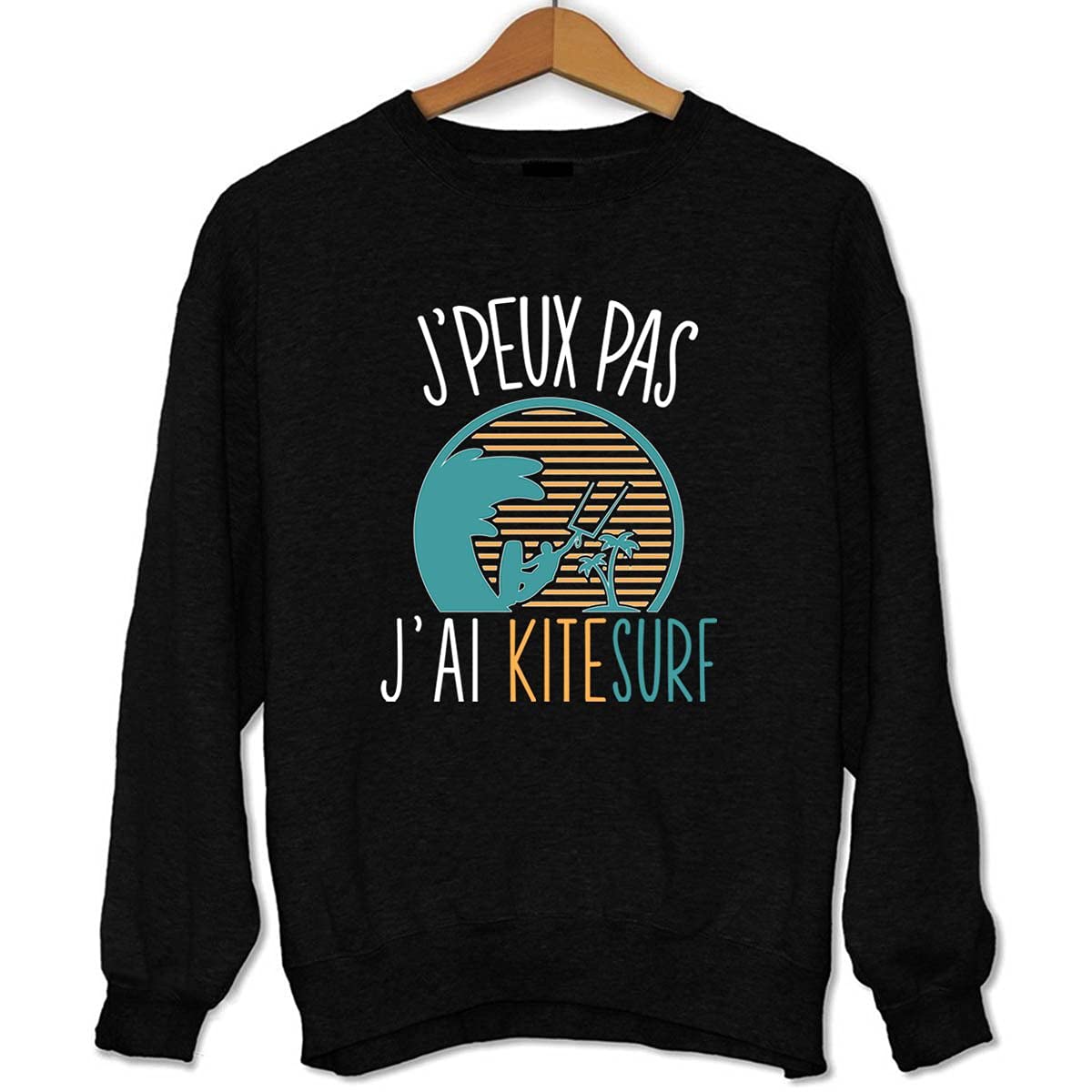La Boîte à Design Kitesurf | Désolé Je Peux Pas | Sweat Taille Unisexe Collection Sport Humour pour Tous Les Sportifs Passionnés