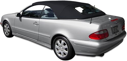 Sierra Auto Tops & Seats Repuesto de tela superior convertible solo para Mercedes CLK (208) 1999-2003, lona Stayfast, color negro (sin ventana