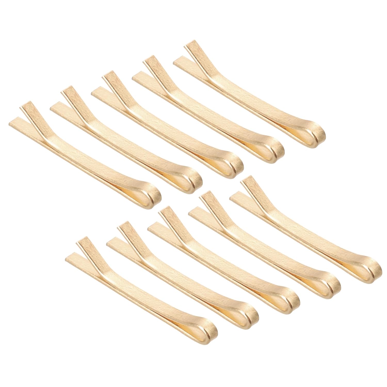 MECCANIXITY 10Pcs Tiny Doll Hair Pins, 15mm/0.59in Light Gold Mini Metal Hair Clips Hairpins Bobby Pins for Doll, Craft Supplies Bows DIY Accessories