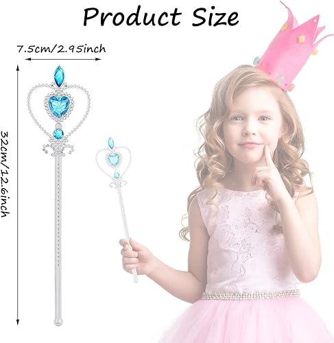 Miniatura 3 de TIESOME Varita mágica de hadas, varita de princesa con diamantes de imitación, varita de ángel con purpurina, kit de varita de hada de hadas de