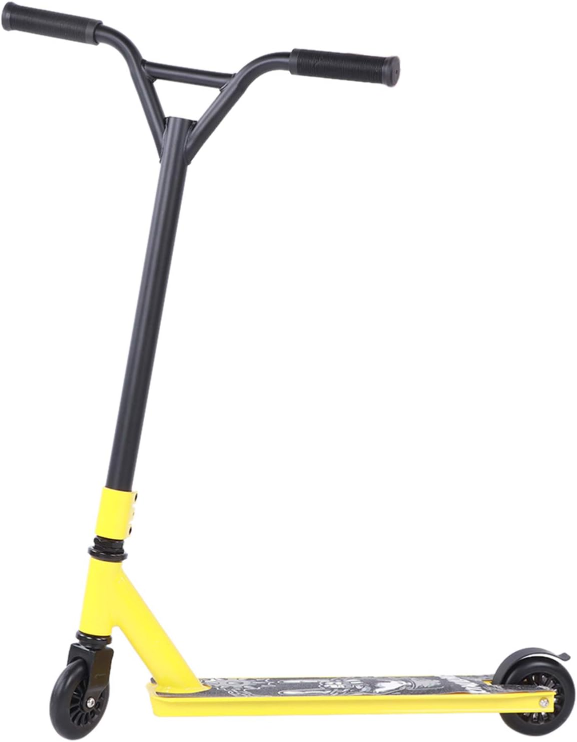 Drfeify Yellow Professional Scooter, Lightweight Aluminum Alloy Stunt Scooter with ABEC 7 Steel Bearing, for Commuting School Office Travel