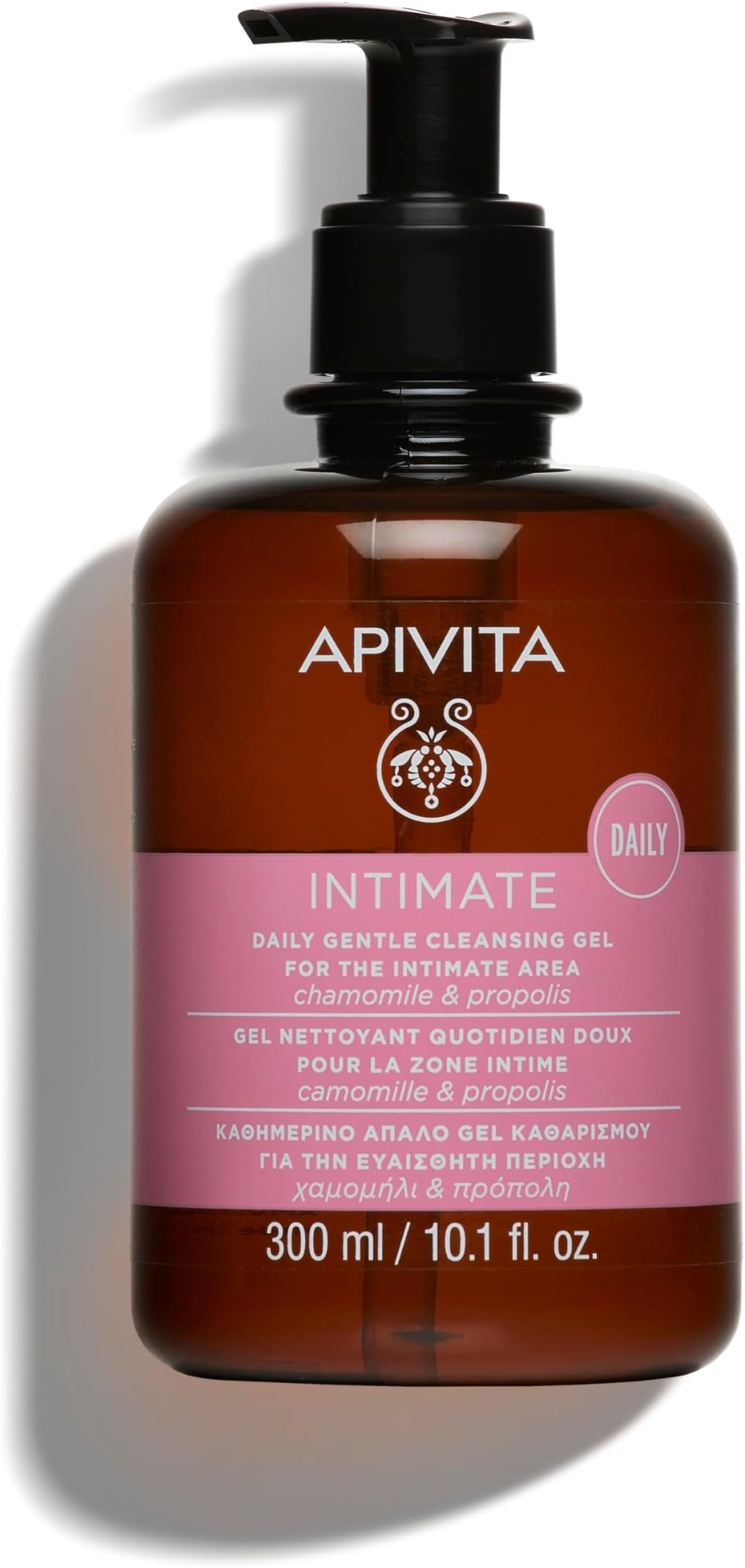 APIVITA Intimate Feminine Wash | pH-Balancing Gentle Creamy Cleanser, 300 mL / 10.1 oz