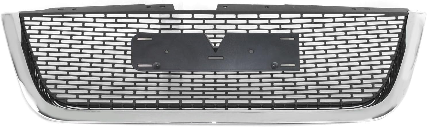 Compatible with ACADIA 07-12 GRILLE, Plastic, Chrome Shell/Painted Black Insert, (Exc. Denali Model)