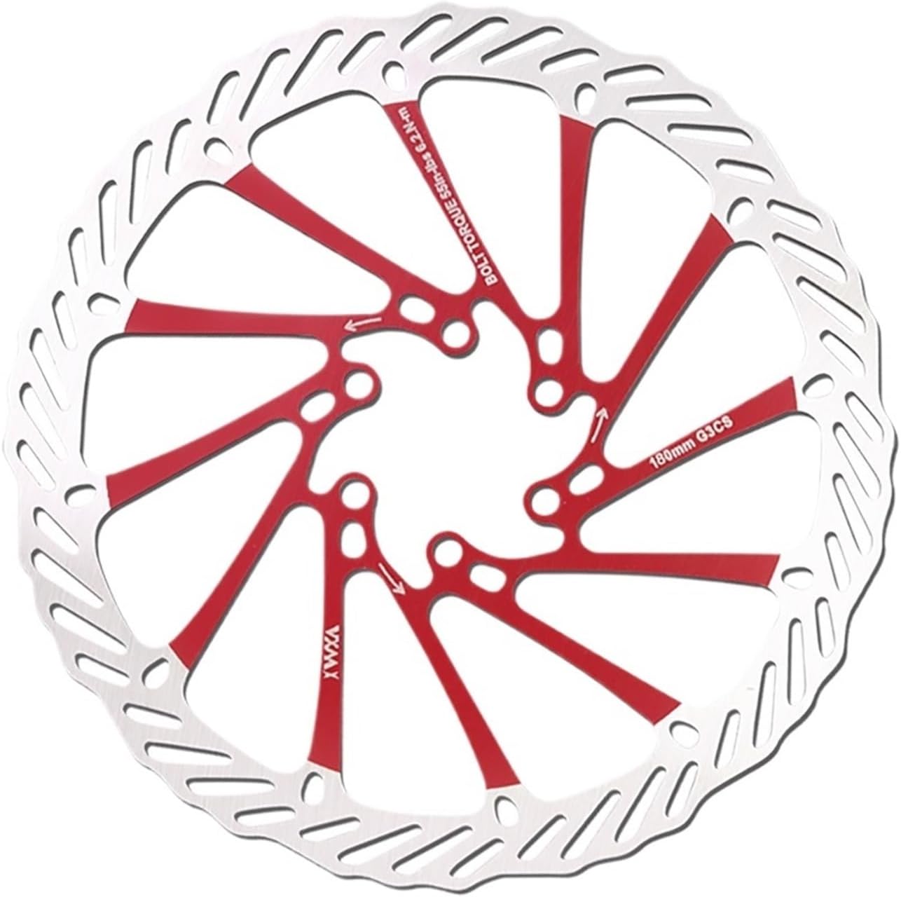 Bicycle Brake 160mm/180mm/203mm Disc Brake MTB DH Disc Rotors Hydreaulic Brake Pad Float Multicolor Brake pad Bicycle Parts(180MM Blue)