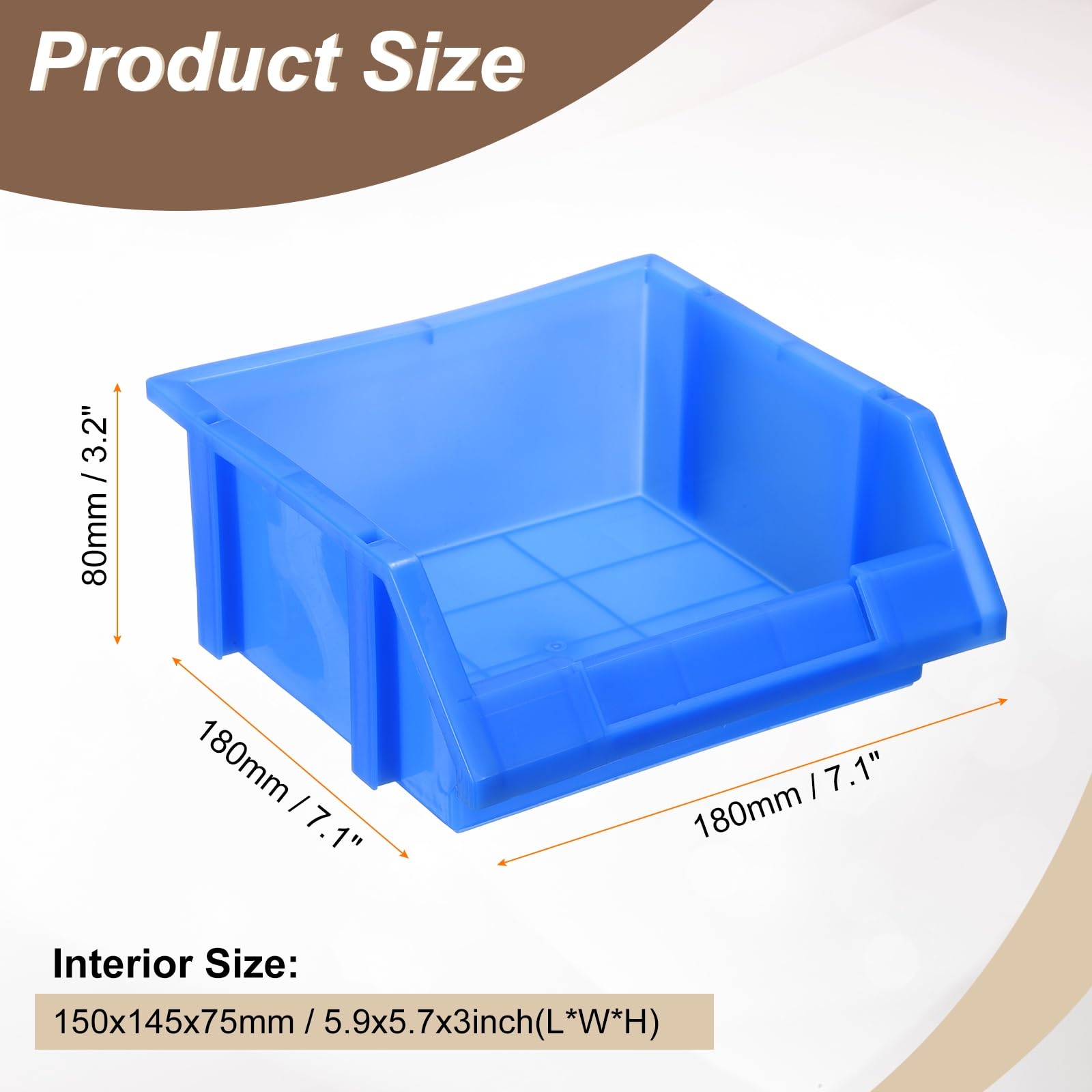 Amazon｜uxcell 2個セット プラスチック棚収納ボックス 15x15.5x7.5cm