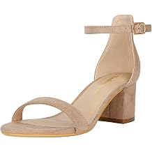 Womens Strappy Chunky Block Low Heeled Sandals 2 Inch Open Toe Sandal