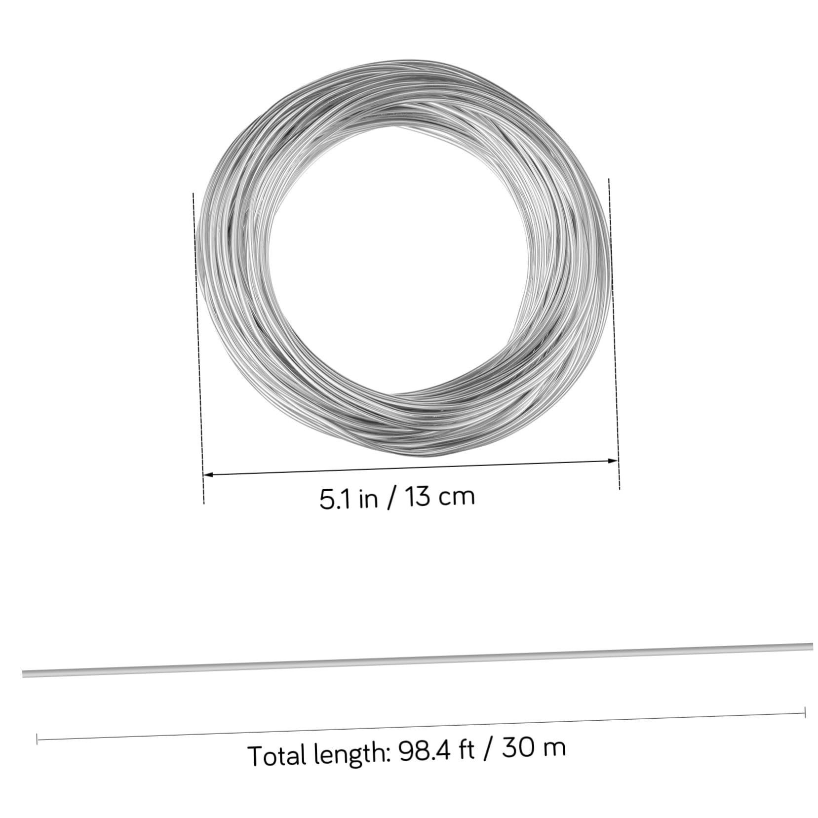 Filo di Alluminio Artigianale Argento 2 Pezzi per DIY