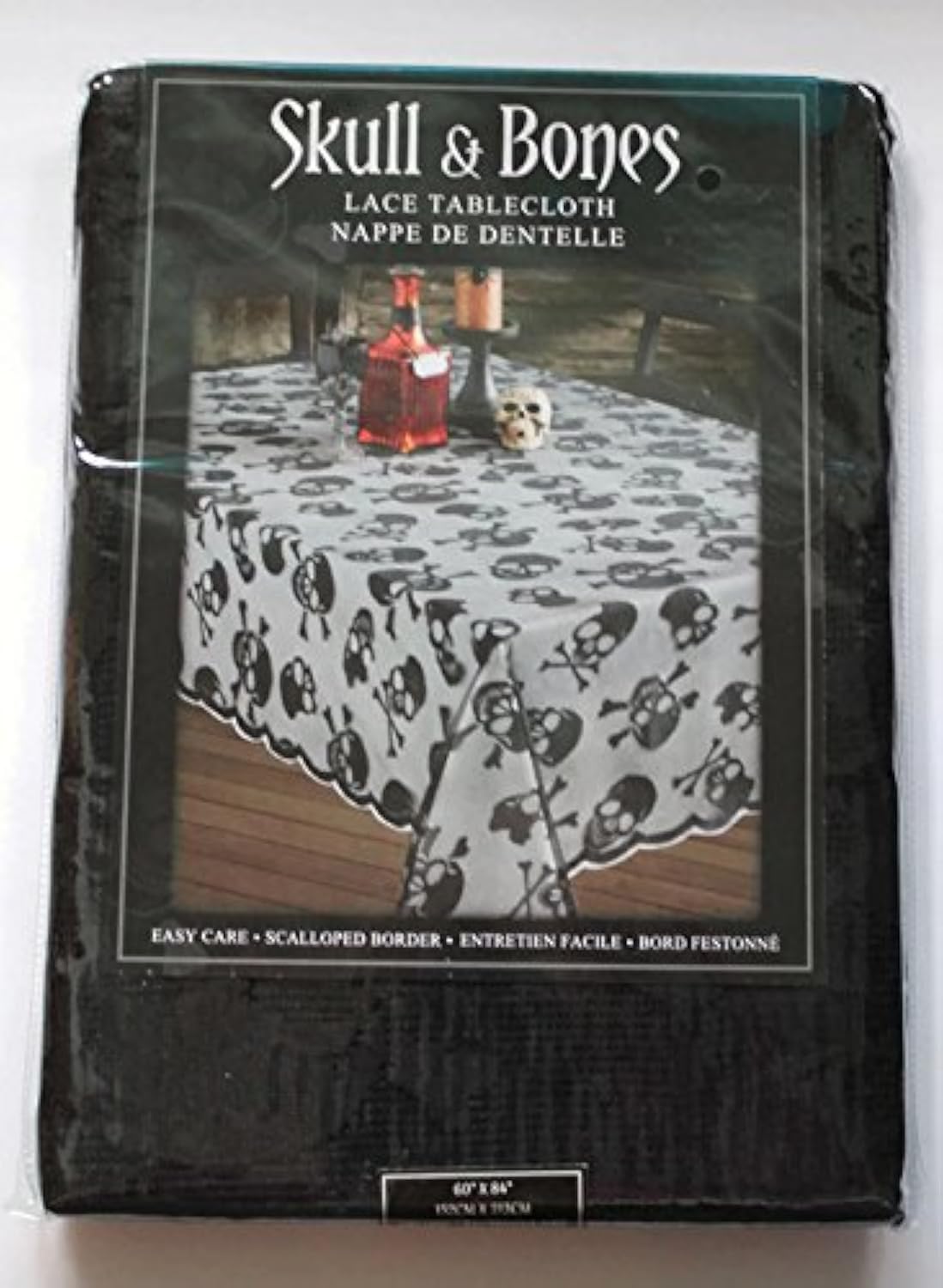 Nappe Halloween dentelle anti-tache pour protéger la table avec style