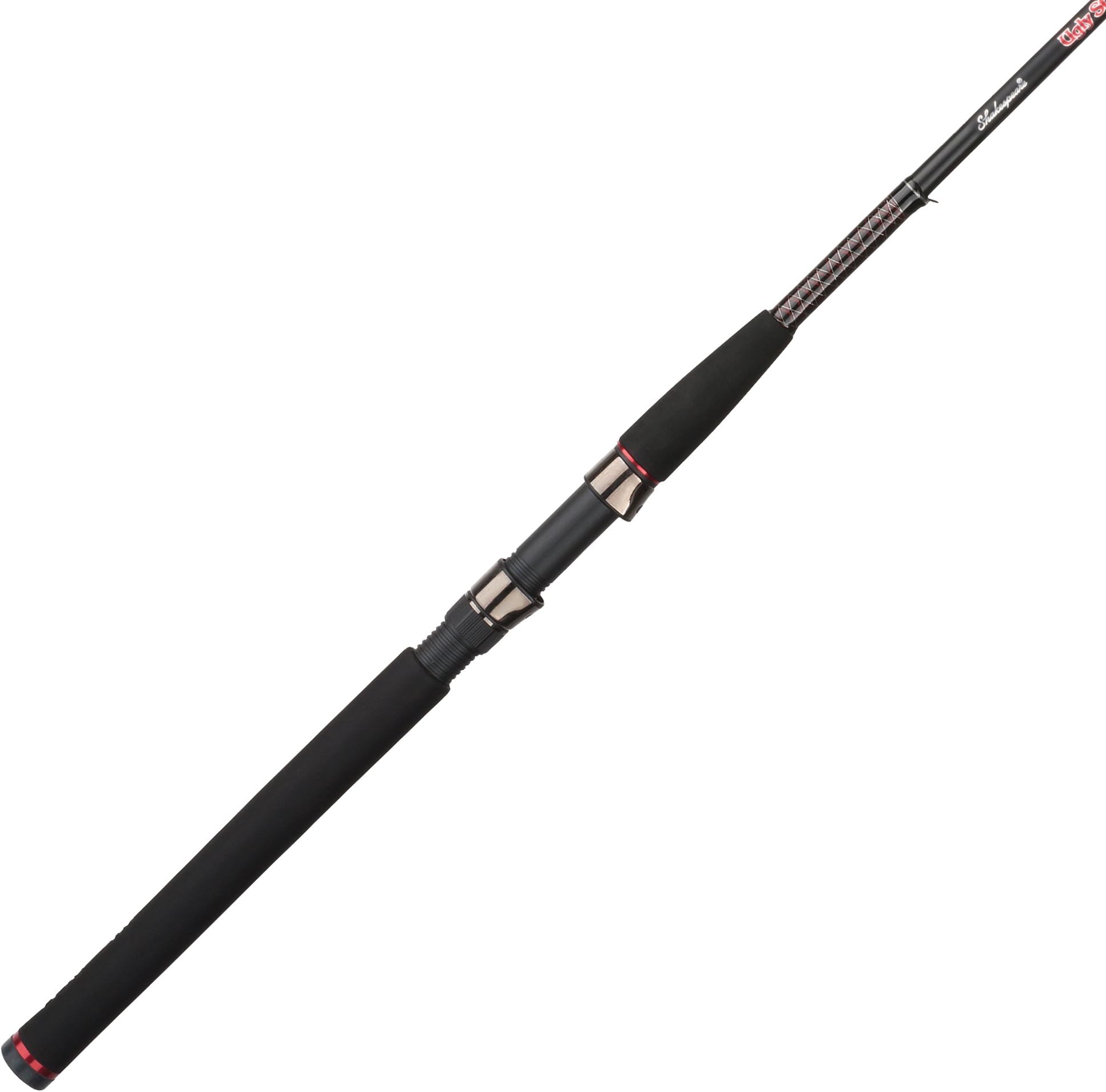 Ugly Stik 6’6” GX2 Spinning Rod, Three Piece Spinning Rod, 6-15lb Line Rating, Medium Rod Power, Moderate Fast Action, 1/8-5/8 oz. Lure Rating