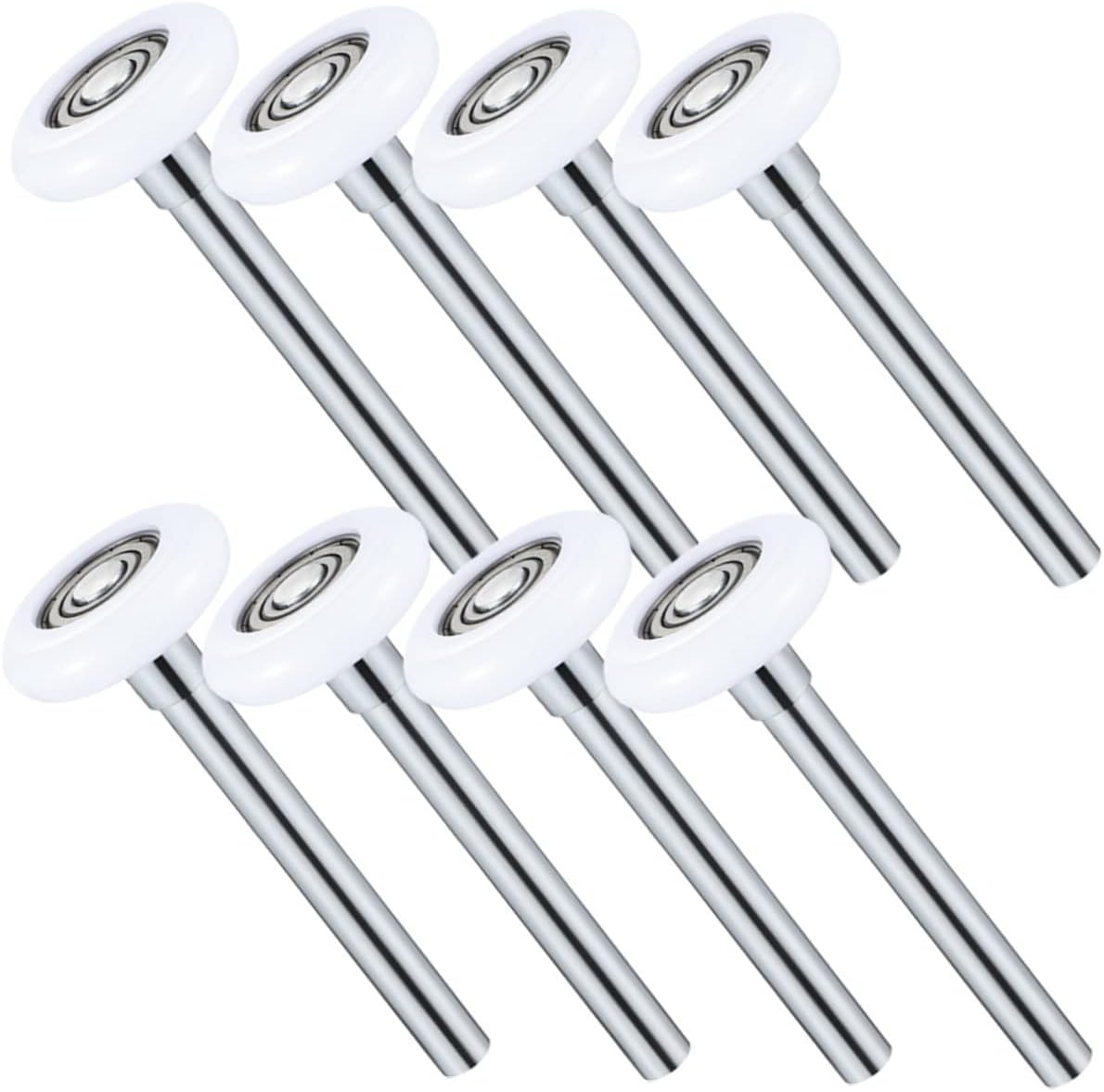 8pcs Silent Nylon Garage Door Rollers with Precision Bearings 45mm Replacement Rollers for Smooth Operation Compatible with Most Garage Doors