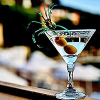 Vista 2 de Kichvoe Copas de cóctel de copa de vino tinto, copas de helado transparente, copas de vino, copas de vino con pies, copa de cóctel, copa de vino