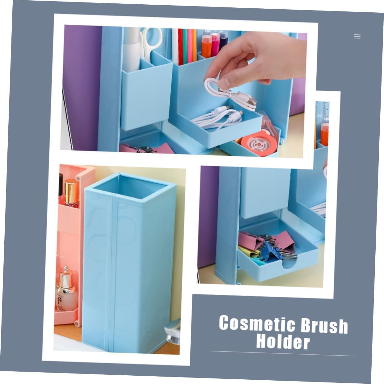 Kshavi Multifunctional Pen Holder Pen Pencil Holder for Desk, Cute Stationery Home Office School Desktop for Kids, Office and Home, Made of Plastic. 4