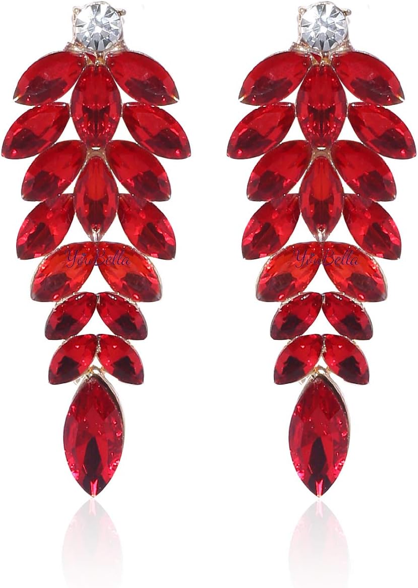 YouBella Fashion Jewelry Bollywood Stylish Crystal Dangler Earrings for Women and Girls, Crystal