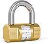 Viro | Anti-Burglar Padlock, Cylindrical Padlock, 80 mm Solid Brass Base, Steel Shackle, Snap Closure, 2 Keys Supplied