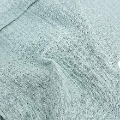 Baby Hat Brimmed Sun Bonnet Muslin Double Gauze (Cotton) Toddler Fashion Hat Boys Girls Earflap Beanie, Dark Grey + Mint, S #TOP2