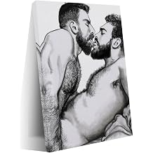 Hairy Naked Gay Poster 10 Canvas Print Wall Art Decor Living Room Office Bedroom 20x30inch50x75cm Frame-style