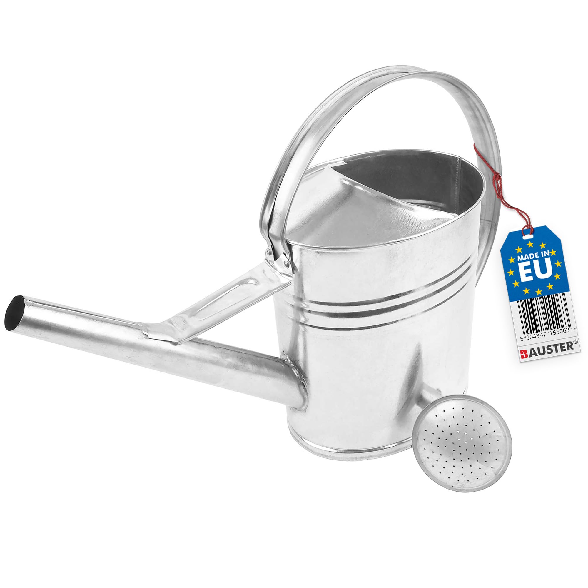 Arrosoir en zinc 12 l – Arrosoir en métal galvanisé avec douchette d'arrosage, arrosoir de jardin robuste en acier pour l'intérieur et l'extérieur, idéal pour l'arrosage des fleurs et