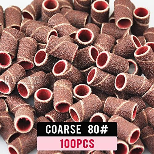 NAILWIND Nail Drill Bits, Sanding Bands 100 Pcs 180# fine Grit Efile Sand Set Size Electric File Nail Bits for Manicures and Pedicures Care Nail Tools - Image 4