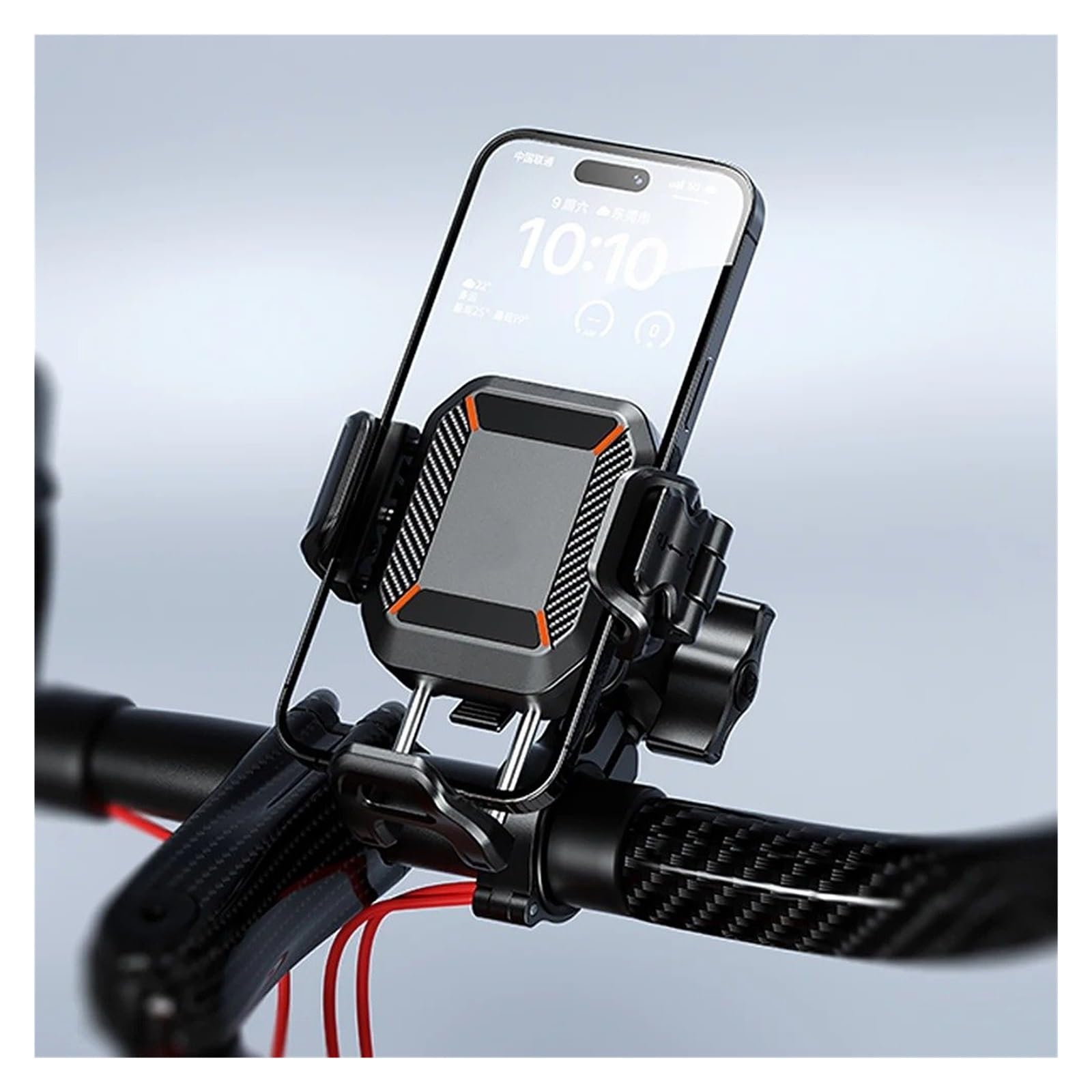Moto Navigazione GPS Staffa Supporto Navigazione GPS Manubrio Supporto Antivibrazione Bicicletta Elettrica Supporto Per Smartphone Per Motociclette Compatibile Con Fotocamera(Crossbar)