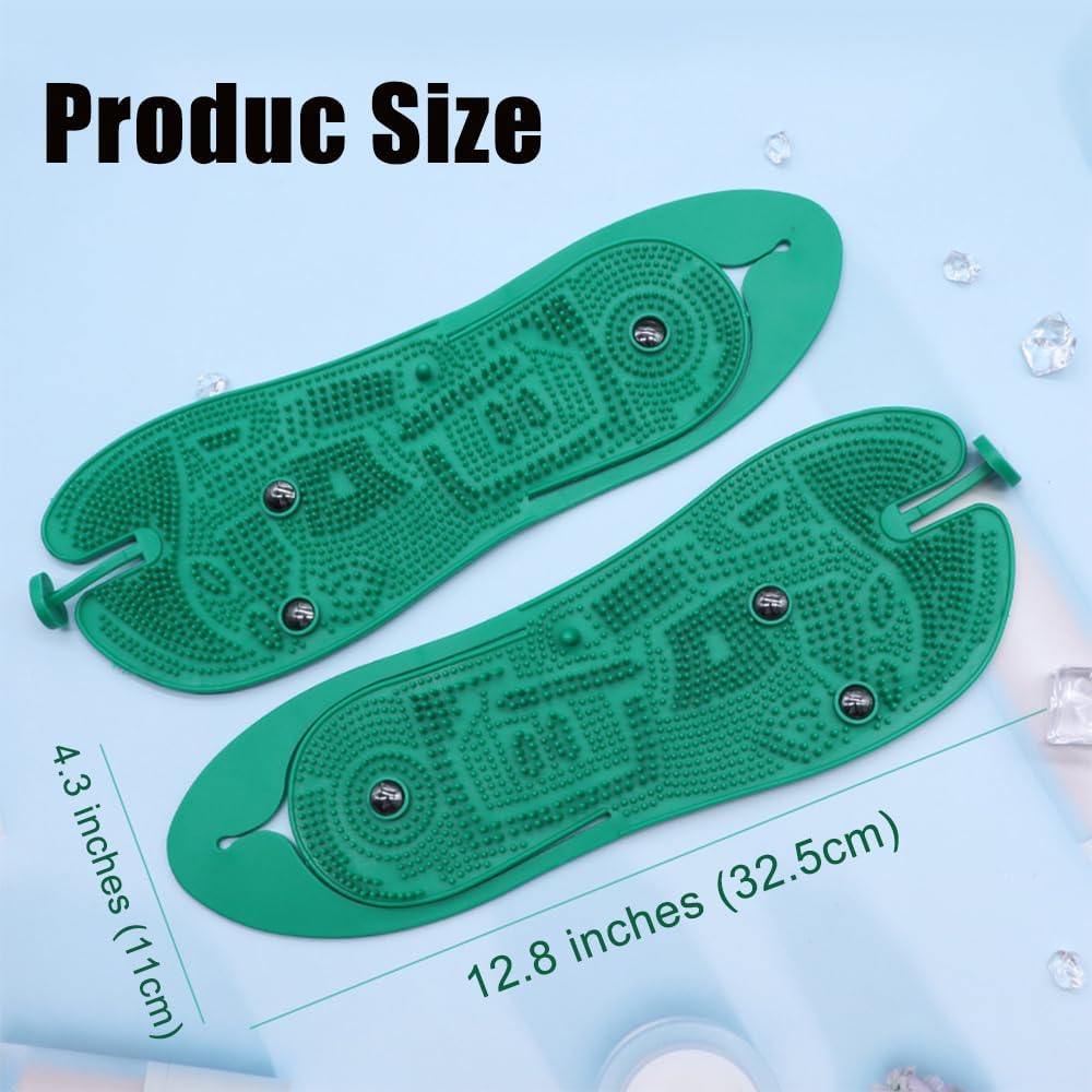 OULIGET Foot Acupoint Massage Shoes,Portable Folding Foot Massager Slippers with Magnetic Stone,Reflexology Massage Flip Flops Shoes Sandals Improve Circulation Relaxation