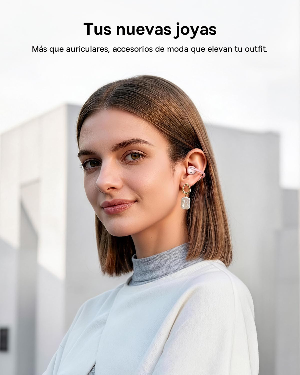 Baseus MC2 Air Auriculares Abiertos, Auriculares de Clip | CloudComfort, SuperBass 2.0, Bluetooth 6.0, 4 Micrófonos con IA para Llamadas nítidas, 40 h de autonomía, IP67, Ligeros 4,9 g
