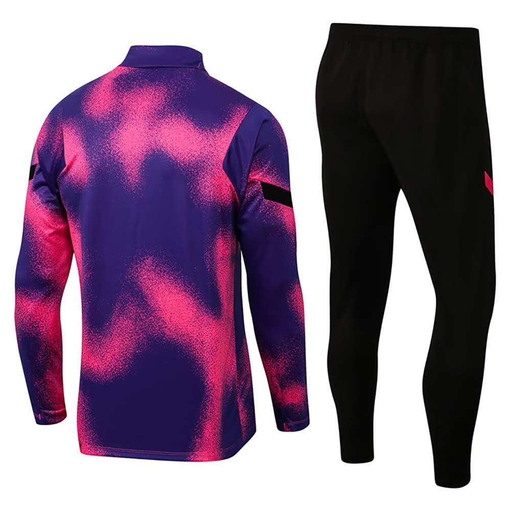 Chándal de entrenamiento de fútbol de París para hombre, traje de manga larga, ropa deportiva transpirable para entrenamiento, fitness, correr, jogging, para niños, lila, talla L, morado, L