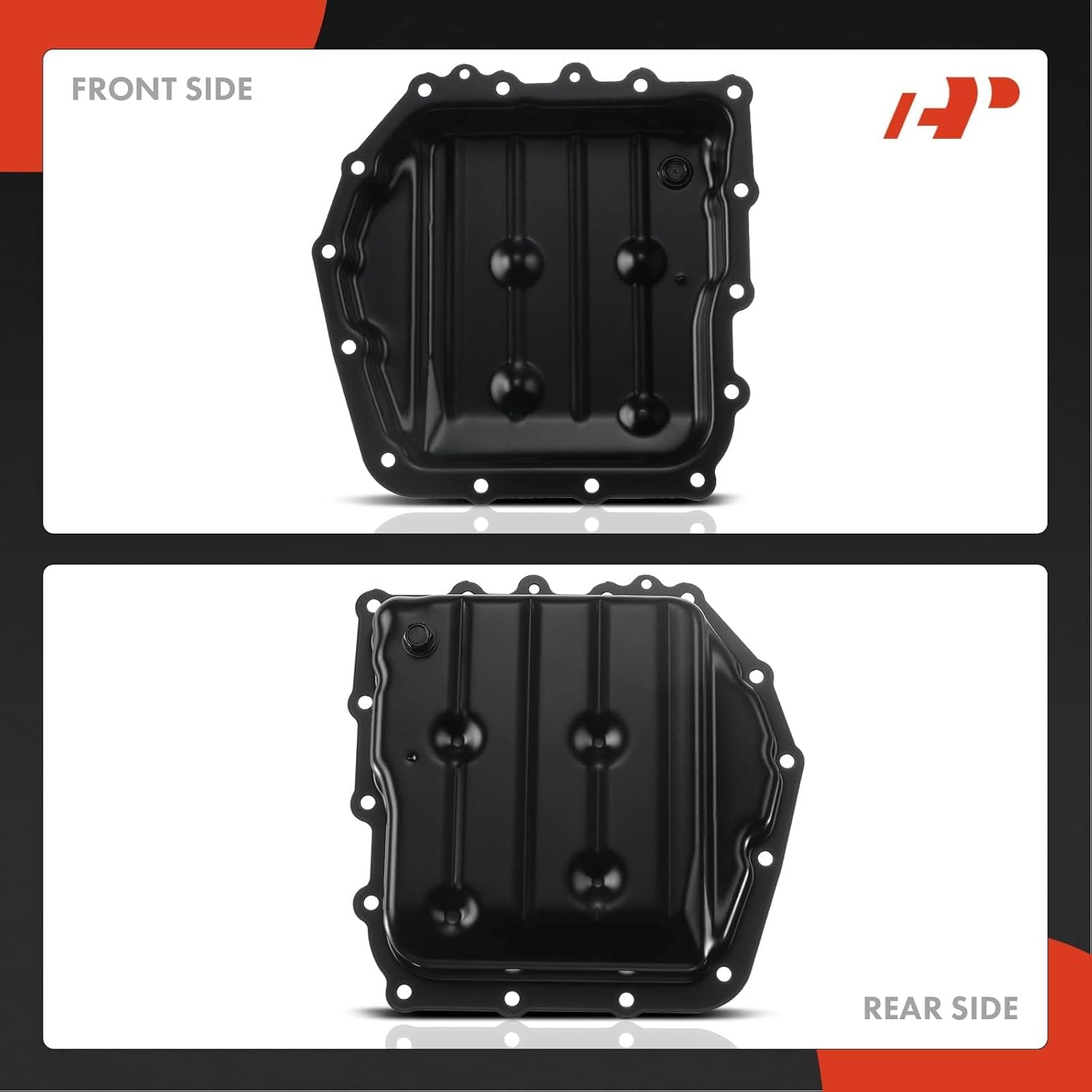 A-Premium Transmission Oil Pan with Drain Plug Compatible with 41TE or 41AE Transmission & Chrysler Pacifica 04-08 & Town & Country 03-10 & Voyager 03-03 & Dodge Caravan 03-07 & Grand Caravan 03-10