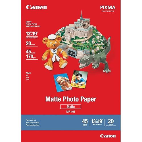 Canon 7981A011 Photo Paper Matte, 13 x 19 Inches, 20 Sheets