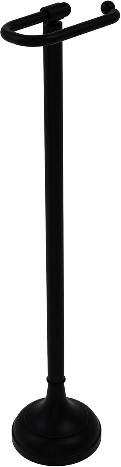 Allied Brass TS-28-BKM Free Standing European Style Toilet Tissue Holder, Matte Black