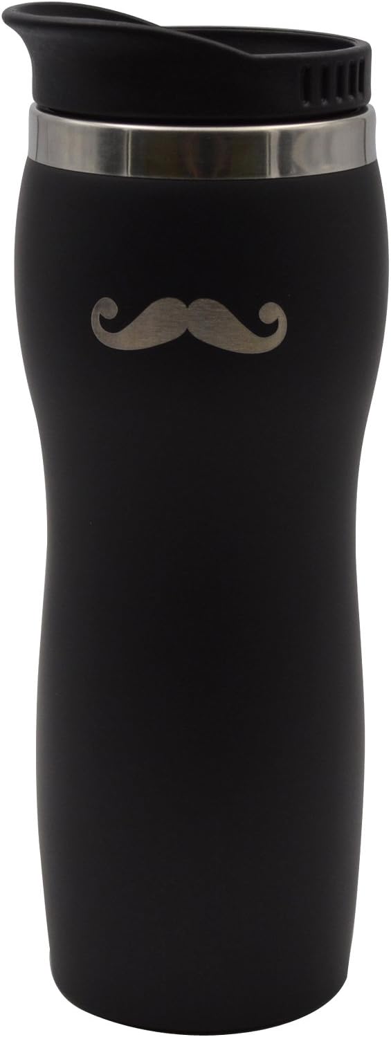 Wimem Stainless Steel Insulated Coffee Mug Travel Mug 16 Ounce,black