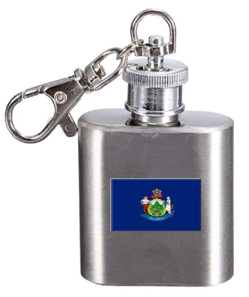 Flasque porte-clés Maine gravée une idée cadeau originale pour homme