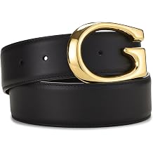 Pre-loved Black Leather G Buckle Belt 80, Black