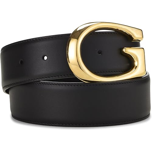 Gucci, Pre-loved Black Leather G Buckle Belt 80, Black