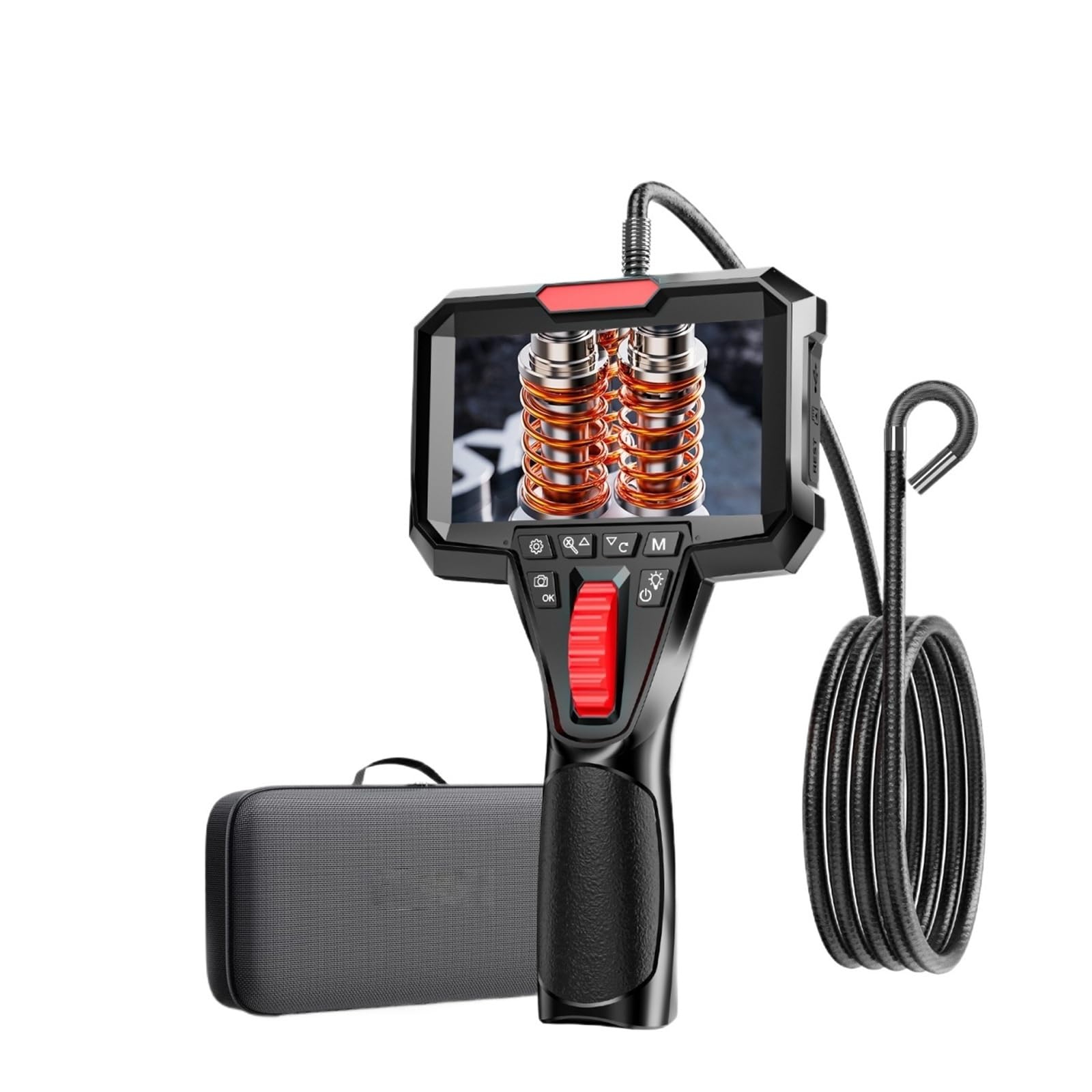 Boroscopio articulado con cámara endoscópica orientable con monitor de 4,3'' HD 1080P(8mm)