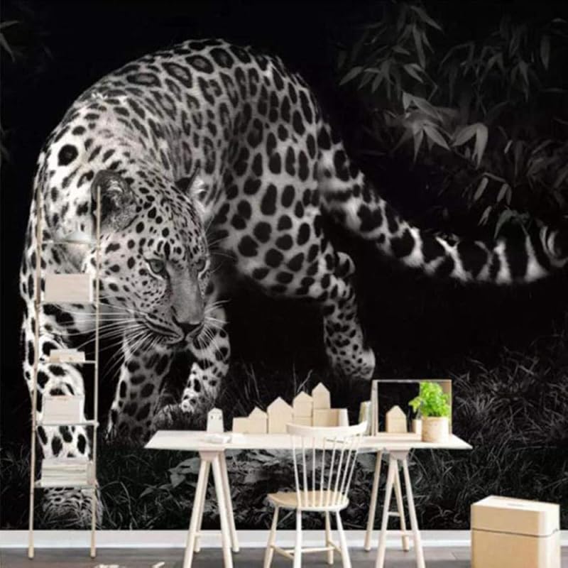 建築 住宅資材 80 クロス Zdpll 壁紙 黒ヒョウ 壁紙の壁画大きな壁の絵 カスタム壁画ポスター 不織布素材 リビングルーム ベッドルーム ウォールデコレーション 250x175cm 66uegc0tss Warroom Pl