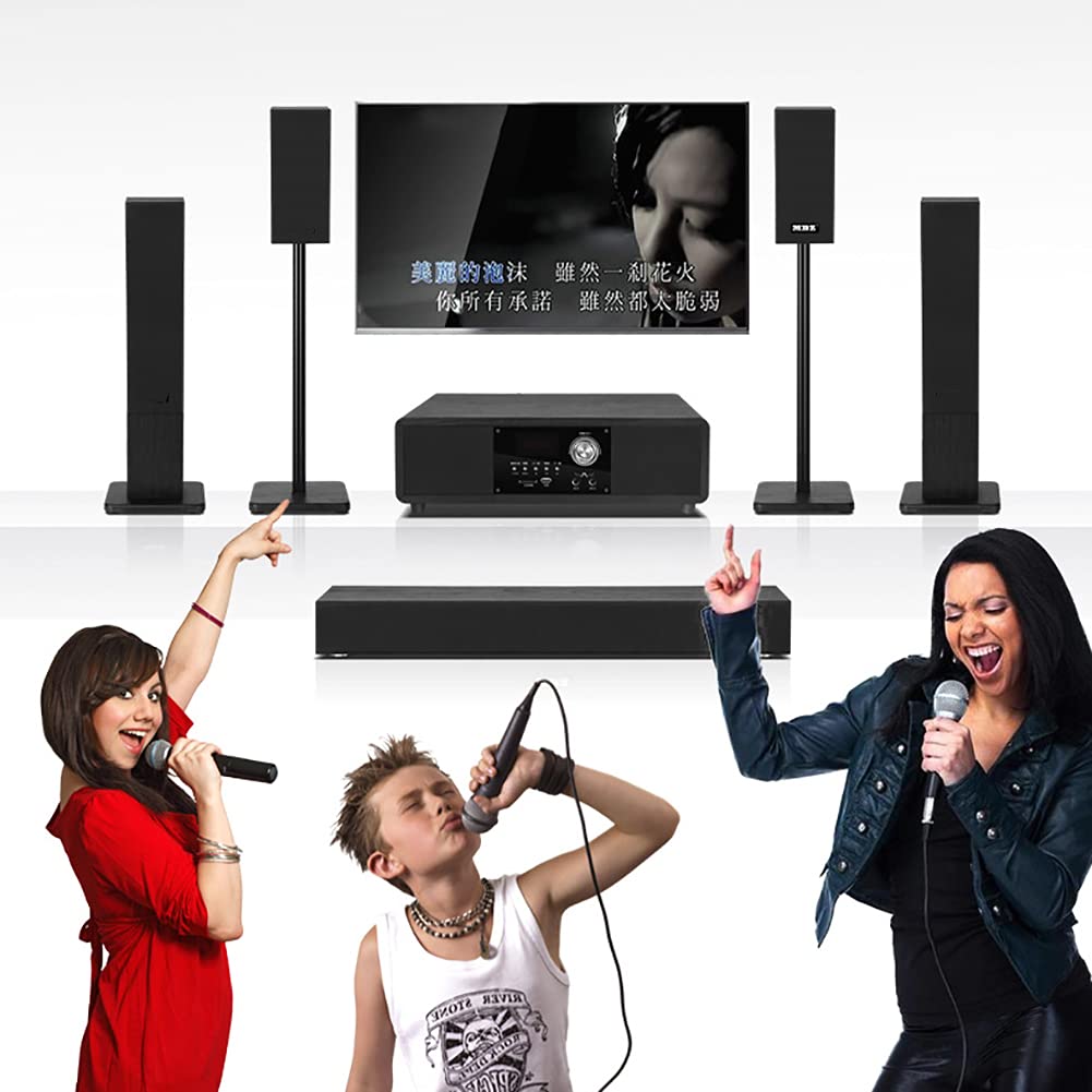 Audio Home Theater 5.1, Audio Surround Wireless Bluetooth da 100 W, Potenza Audio Stereo Home Theater, 5 Altoparlanti, Telecomando, Suono Veramente a 360° di Alta qualità