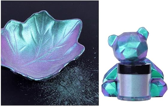 Chameleon-Powder 1 Piece Shift Mica Powder for Resin Pigment Powder for Nail Art Paints DIY Epoxy Resin Crafts Chameleon-mica Powder Color Shifting for epoxy Resin for Candle Making Shimmer no
