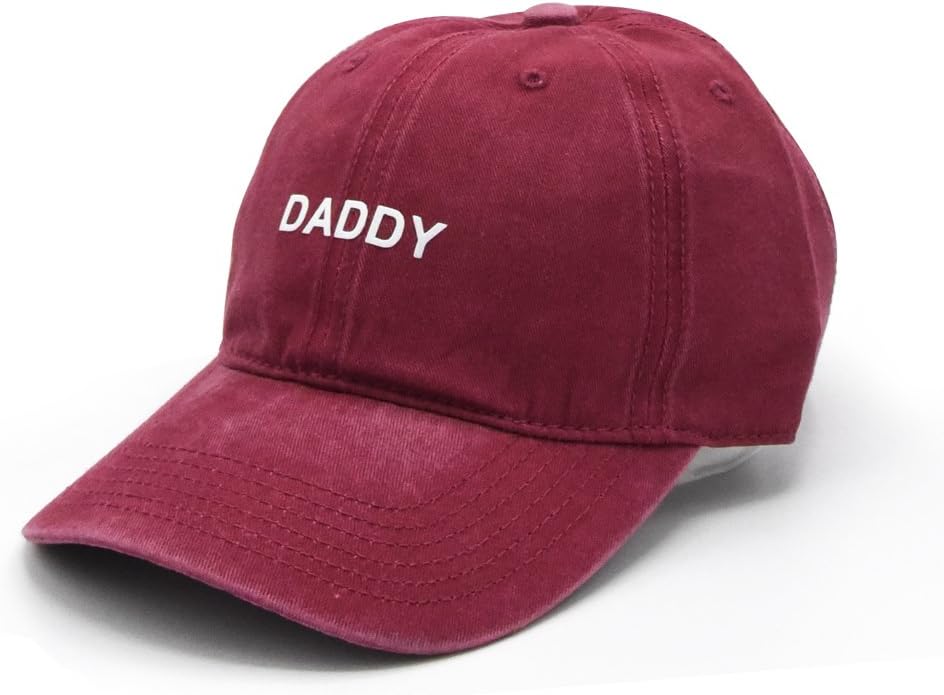 Daddy Low Profile Baseball Cap Hat (Daddy Red)