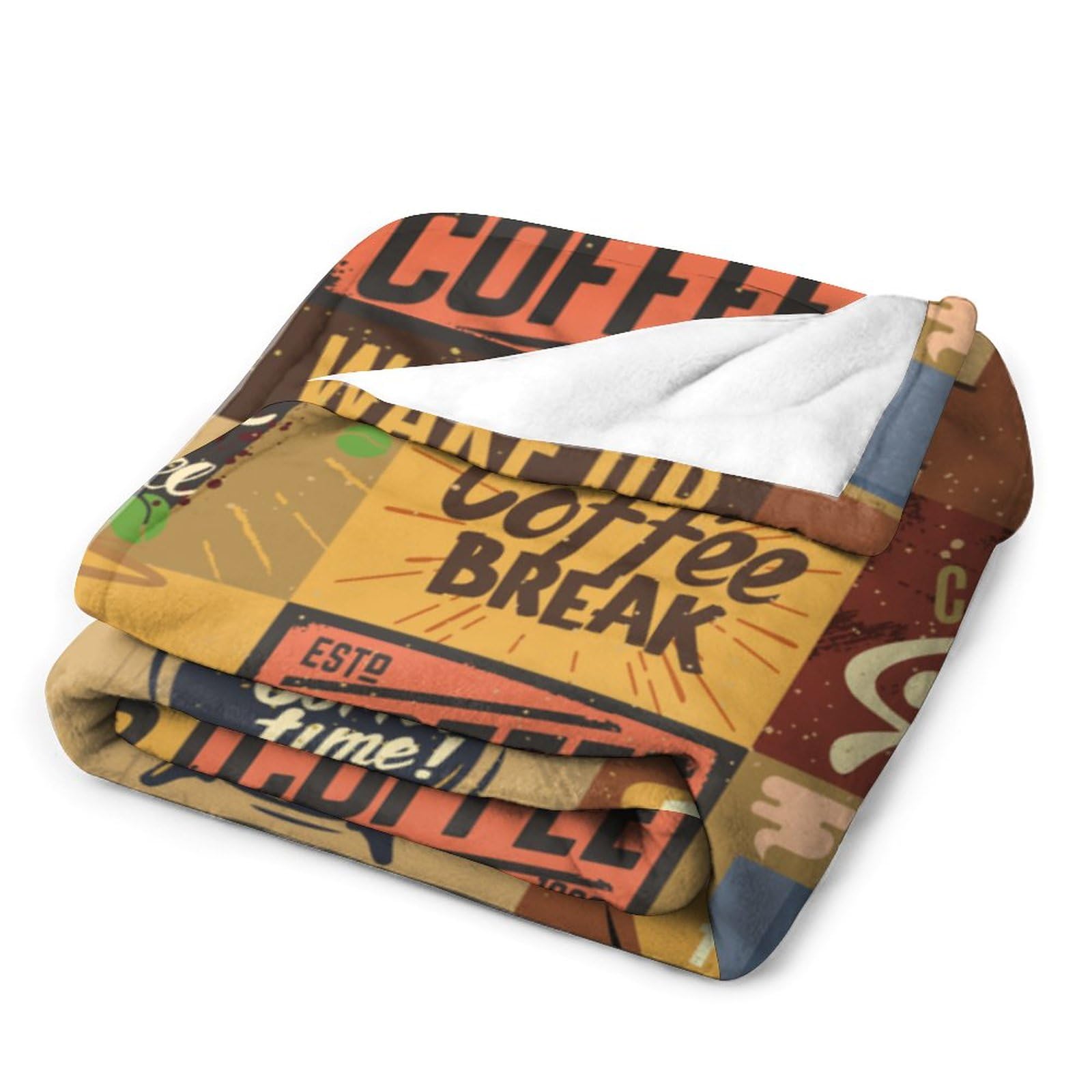 Coperta da caffè per gli amanti del caffè, regalo per gli amanti del caffè e donne, morbida e pelosa, in pile, regalo per uomini e donne (marrone caffè, 130 x 150 cm