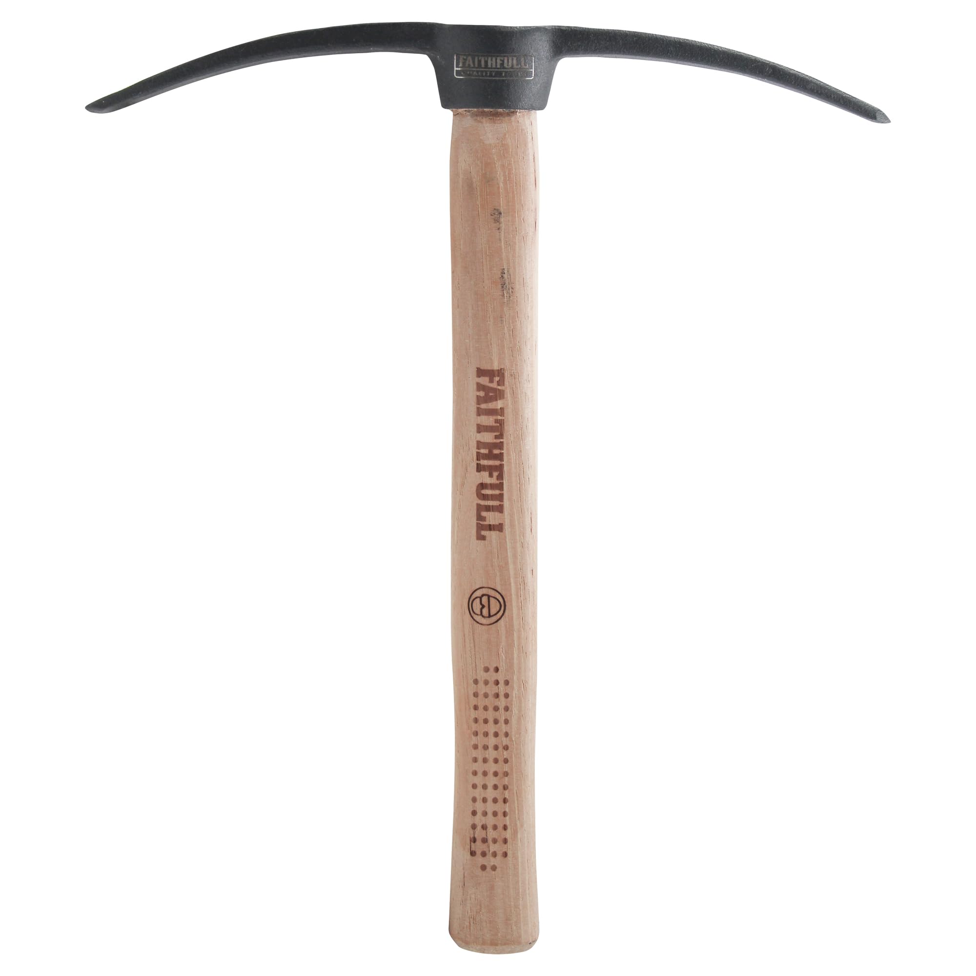 Pic à mortier Faithfull – Ciseau et pointe – Outil de maçon avec manche en hickory certifié FSC pour ratisser le mortier, tailler les briques et creuser l'argile – 300 mm (12 po)