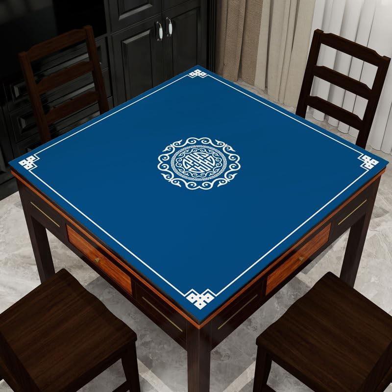 Mahjong Mat, Poker Mat, Square, Poker Table Cover, Thick, Anti-Slip Lining, Noise Reducing, Domino Games/Pego Mat, Board Game Room, For Home & Travel, 31.5 x 31.5 inches (80 x 80 cm)