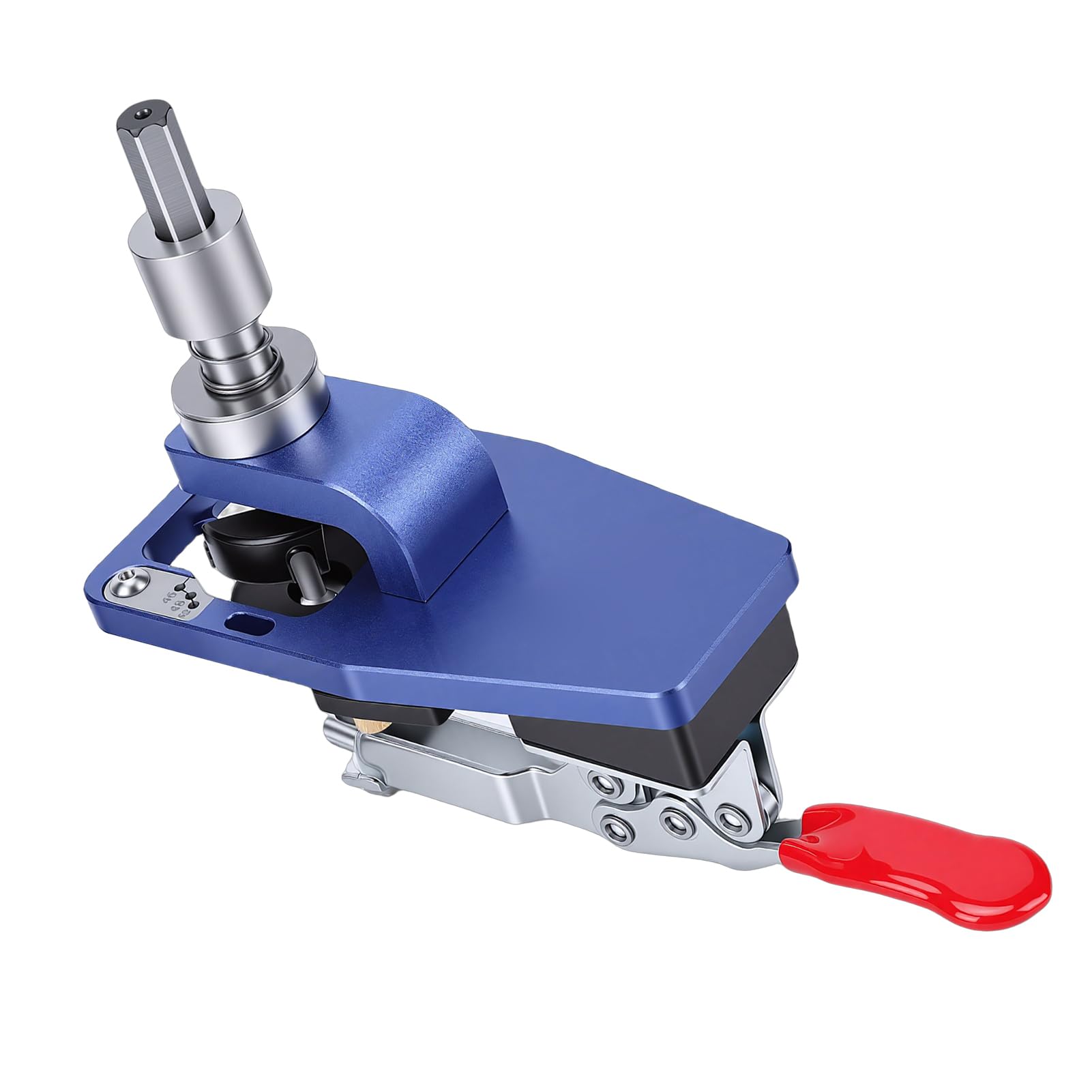 Guida per Trapano per Cerniera Regolabile in Lega di Alluminio Blu da 35 Mm, Strumento Accurato per Progetti di Lavorazione del Legno Mobili, Adatto per Cerniere di ante di
