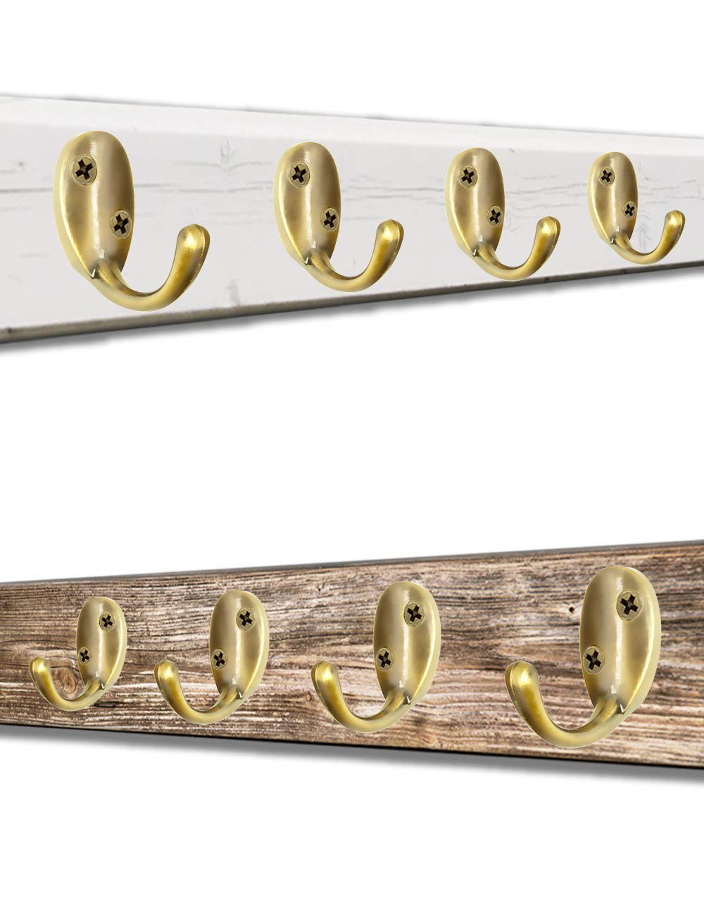 Fuxxer® Ganci antichi, ganci per asciugamani, ganci in ferro, oro, set da 4 pezzi