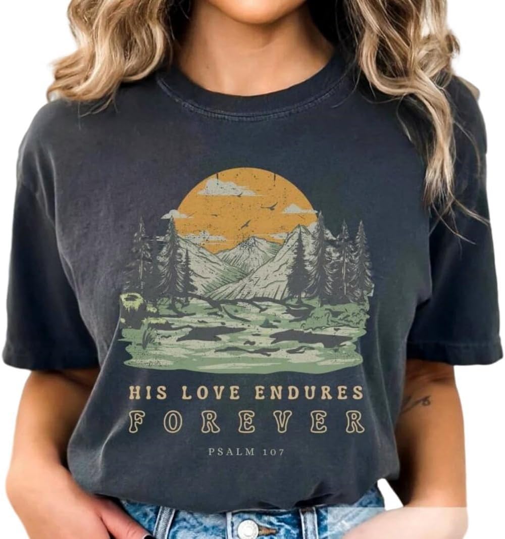 Christian Shirts for Women Vintage Bible Verse Boho Wildflowers Shirts Floral Graphic Tees - Image 2