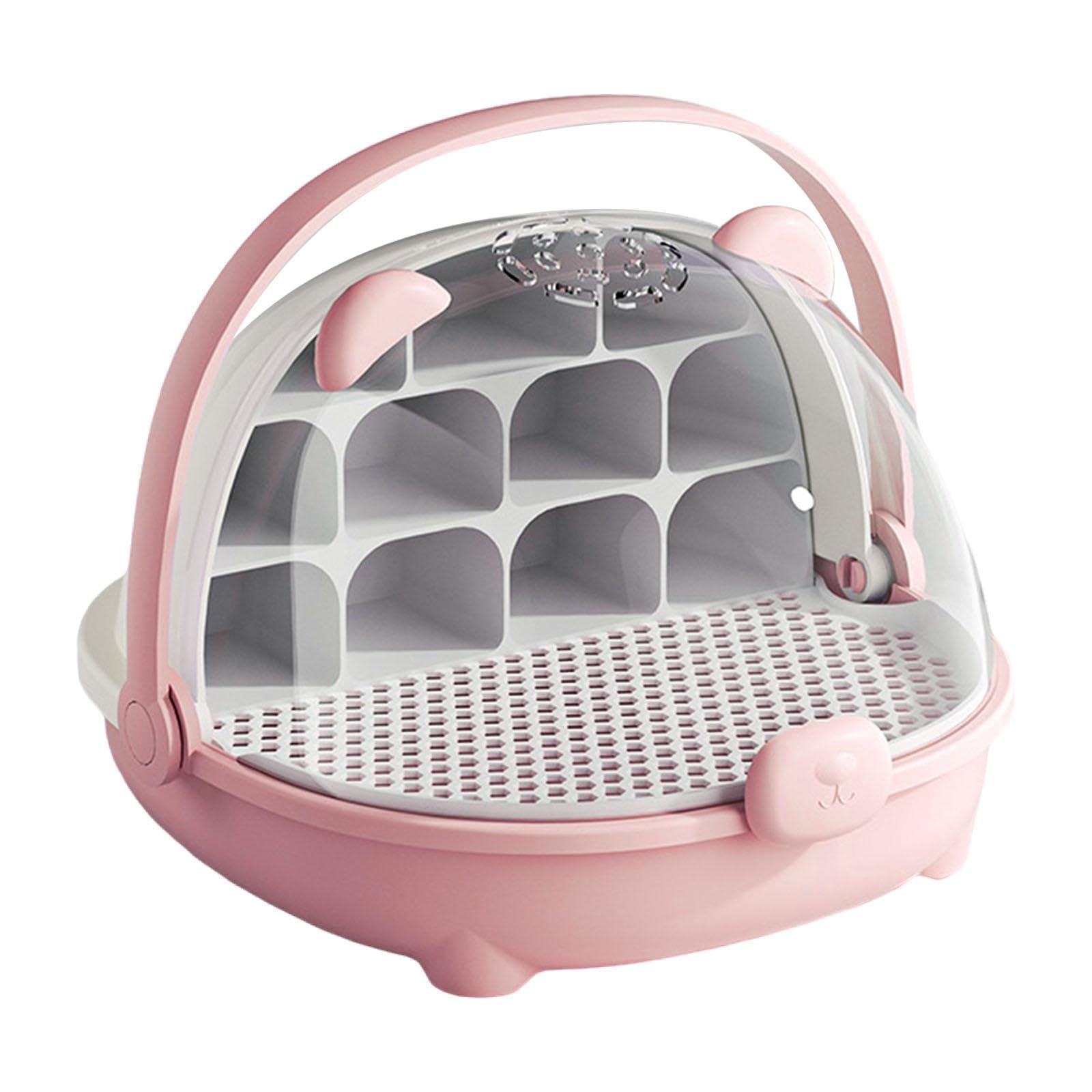 Boîte d'élevage à soie ventilée rose pour transporter et nourrir vos insectes sans risque