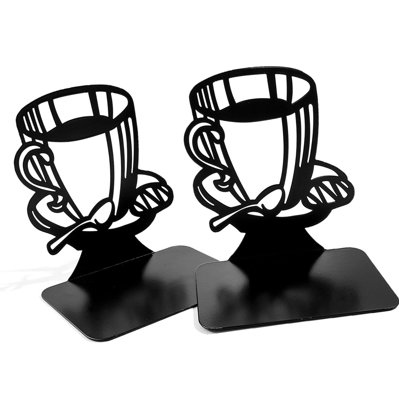Bookends Hollow Stand Elegant for Displaying Notebooks, Music Sheets Creative Books Stand