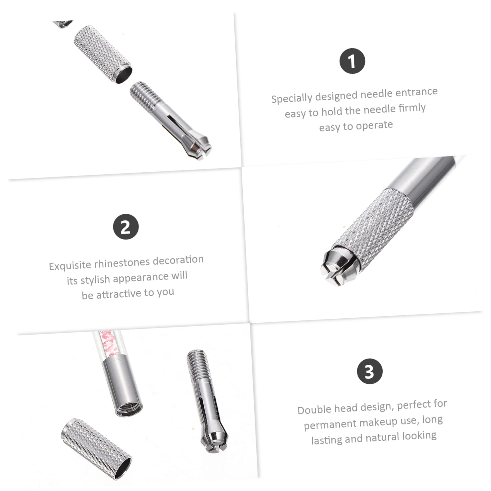 10 Stück Microblading Augenbrauenstift mit Abs Material Natürlich Aussehende Doppelseitige Augenbrauen Make Up Stifte für Anfänger und Erfahrene Anwender