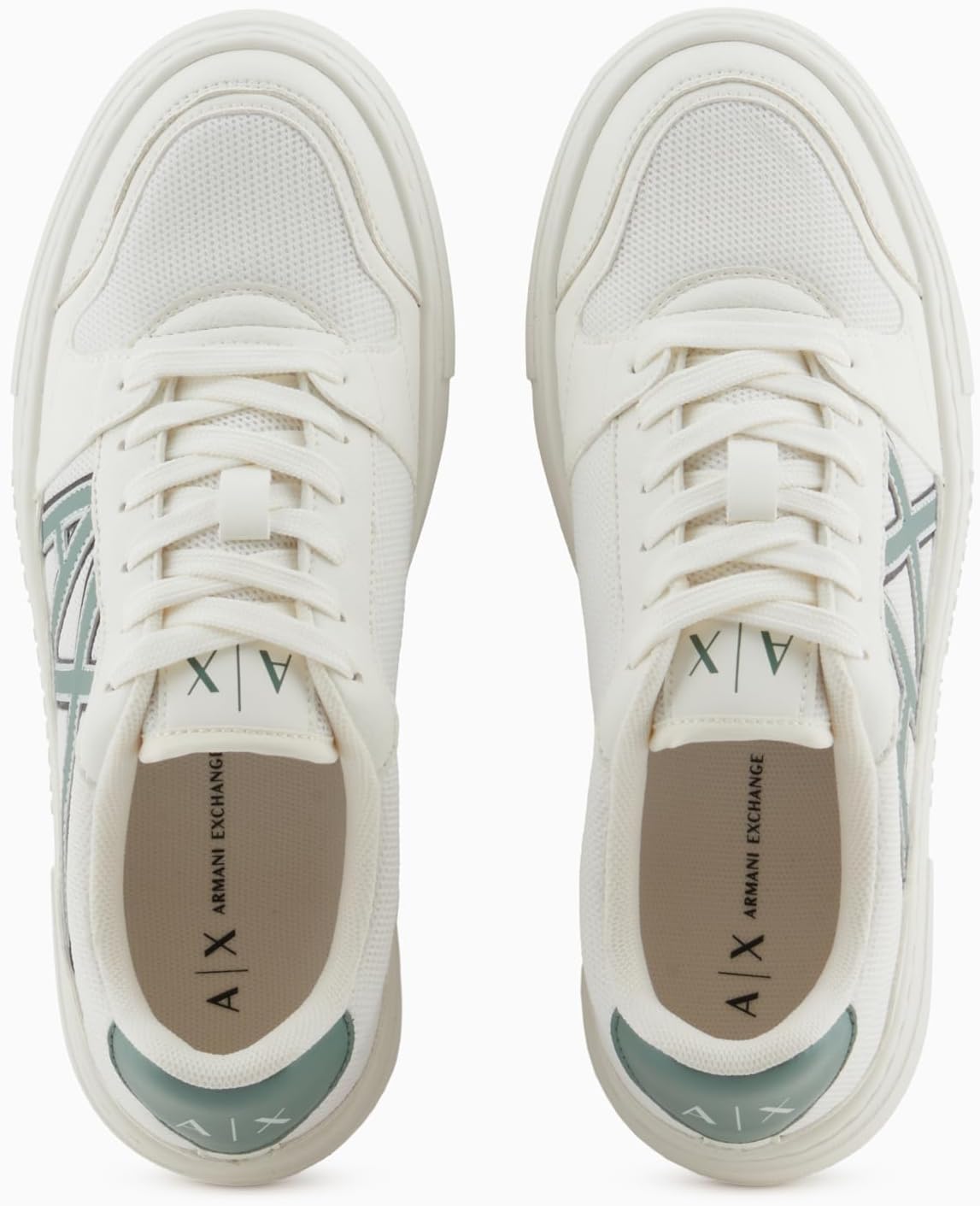 Armani Exchange Womens Thick Sneaker with Bold Logo on The Side - Image 5